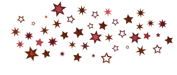 golden stars - in red