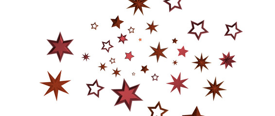 Holiday golden decoration, glitter frame isolated - in red