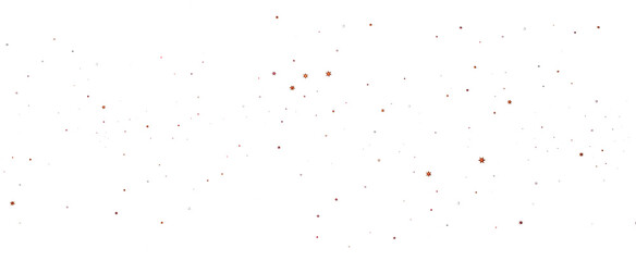 Holiday golden decoration, glitter frame isolated - in red