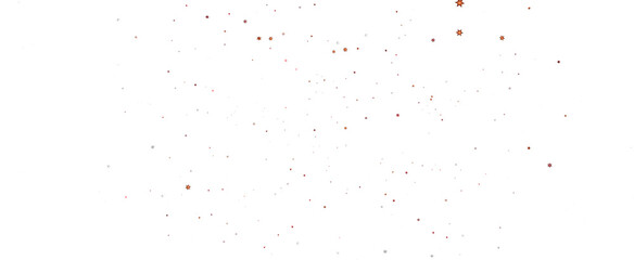 Holiday golden decoration, glitter frame isolated - in red