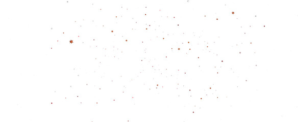 Holiday golden decoration, glitter frame isolated - in red