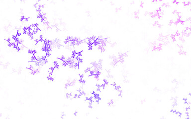 Light Purple, Pink vector doodle background with branches.
