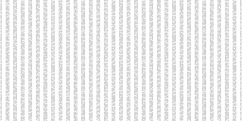 Line texture stripe background border. Vector seamless repeat banner pattern of dashed vertical pinstripe in black and white.