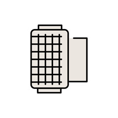 Absorbent compress dressing color line icon.