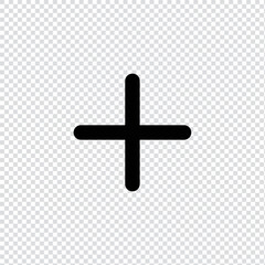 Fototapeta premium Add, plus filled icon in transparent background, basic app and web UI bold line icon, EPS10