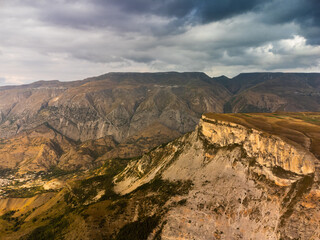 Beautiful panorama of the Caucasus Mountains. Dagestan