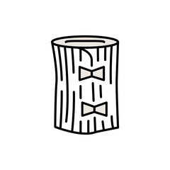 Roller bandage color line icon. First aid.