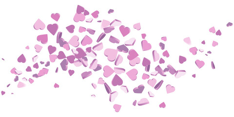 wave of love hearts illustration - valentines day design banner