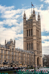 The Palace of Westminster serves as the meeting place for both the House of Commons and the House of Lords - obrazy, fototapety, plakaty