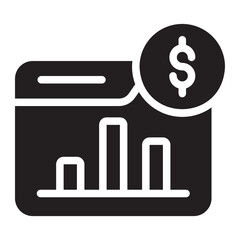 online donation glyph icon