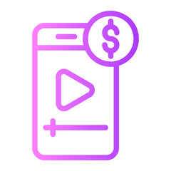 monetization gradient icon
