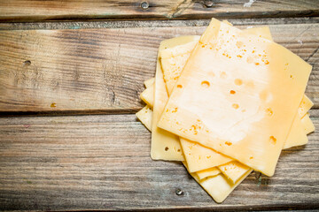 Thin slices of cheese.
