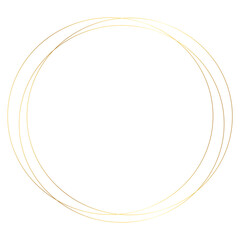 Elegant Geometric Golden Frames  With a White Background