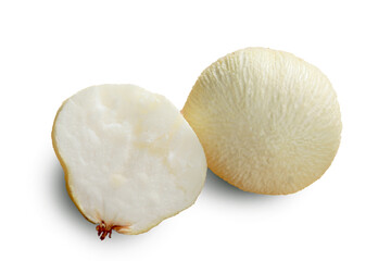 coconut squash isolated on white background with clipping path.
