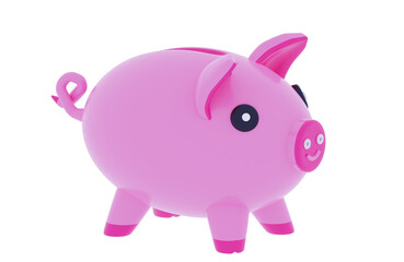 3d Piggy bank Money saving, banking, finance, economy, investment, trading concept Modern design minimal style 3d rendering illustration
