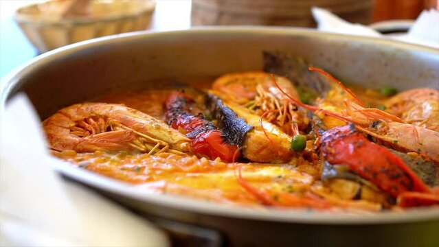 Arroz de mariscos ( Spanish Rice with seafood) , Spanish cuisine	
