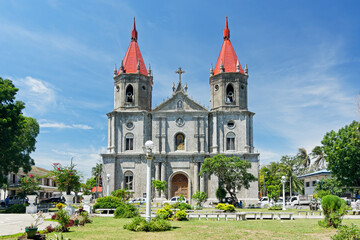 Molo Church (the Church of St. Anne Parish) is a Spanish colonial church and heritage site in Molo District of Iloilo, Philippines - obrazy, fototapety, plakaty