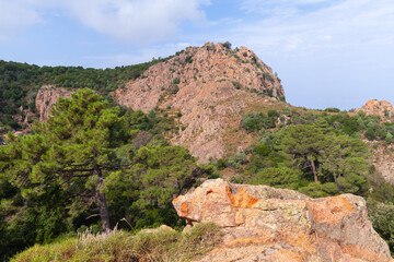 Landscape of Piana area. Corse-du-Sud nature. Corsica island, France
