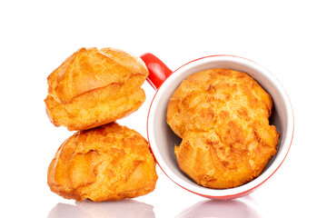Three shuquettes with a cup , on a white background.