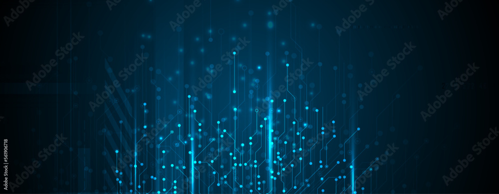 Poster technology data background, idea of global business solution