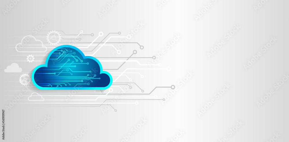 Poster Database and data center vector illustration. Cloud technology isometric background. Computer technology, server room, and equipment for internet networks. Data cloud storage technology.