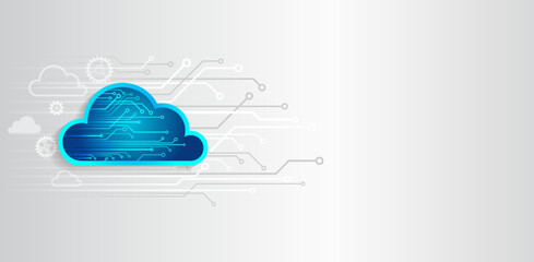 Database and data center vector illustration. Cloud technology isometric background. Computer technology, server room, and equipment for internet networks. Data cloud storage technology.