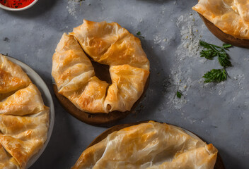 Illustration of borek food, generative ai