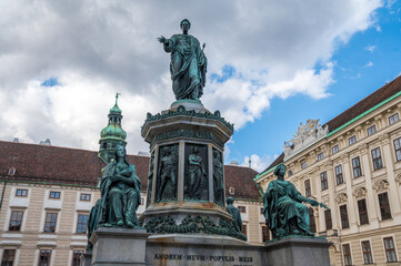 Fototapeta na wymiar statue of Emperor Franz I in Hofburg Vienna