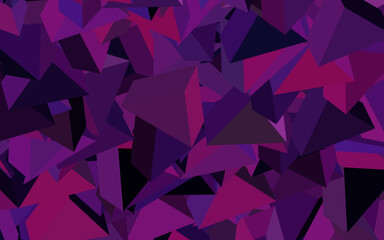 Dark Purple, Pink vector pattern with polygonal style.