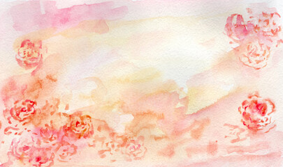 Abstract floral watercolor background