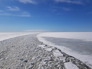 snow on the beach