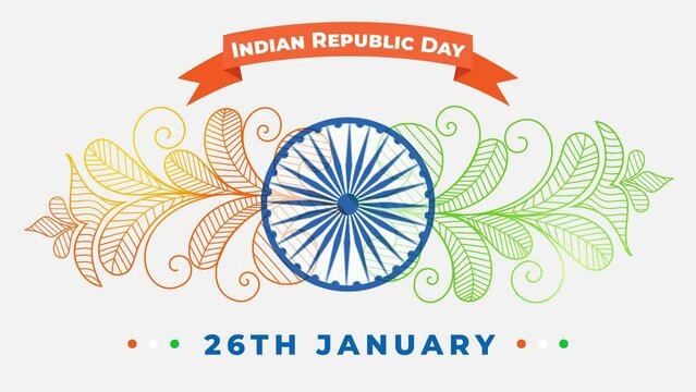 Happy Republic Day India, 26th January, flag flying HD quality, 4k quality, Indian tricolour.