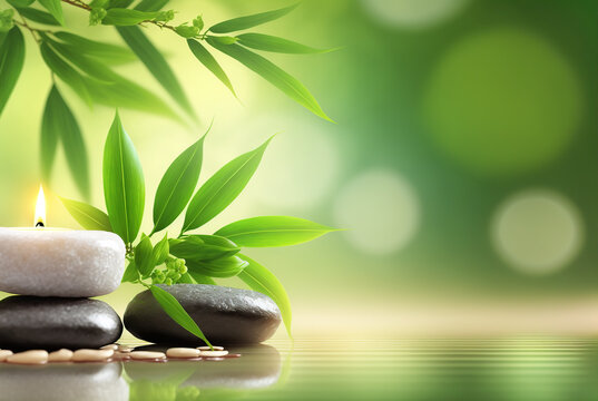 Beautiful spa composition background. Relax still life, spa wellness concept. Generative ai.