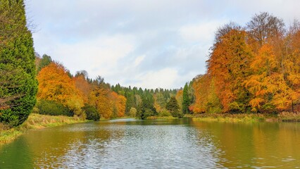 Autumn at Miserden, England.