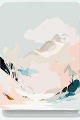 Pastel Colors Abstract Digital Illustrations Painting Concept Art Part#170123