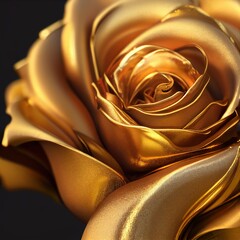 Rose made of golden threads.