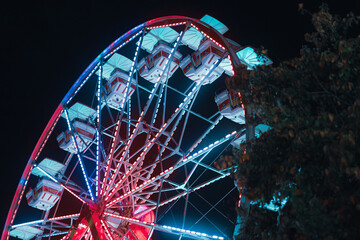 ferris wheel at night