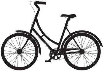 Fototapeta na wymiar Black Cycling bike bicycle isolated detoured