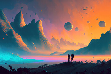 Explorer on another planet