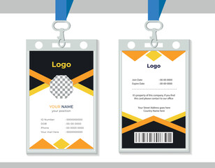 Corporate id card | Modern Id Card Design Template | Office Id Card Layout 
