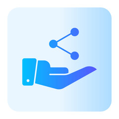 Fototapeta premium share gradient icon