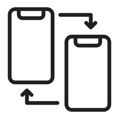 data transfer line icon