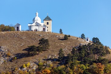 Fototapeta na wymiar Holy Hill Svaty Kopecek Saint Sebastian chapel Mikulov