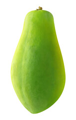 Isolated green papaya cut out