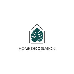 home decoration line logo vector	