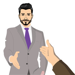 handshake business meeting of two people