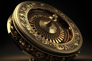 Obraz premium Casino gold roulette. AI