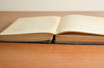 Antique Book Sitting Open on Table