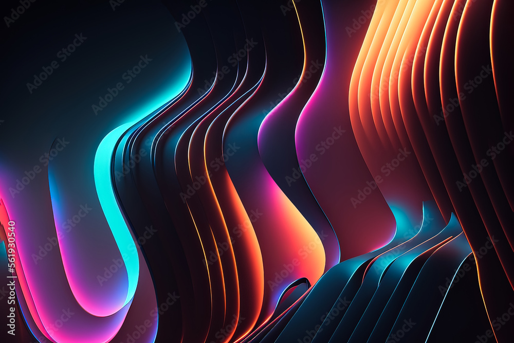 Canvas Prints abstract background with interlaced digital glitch and distortion effect. futuristic cyberpunk desig