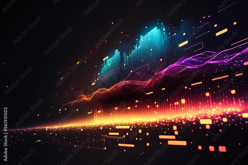 Canvas Prints abstract picture of the crypto world foundation. colorful background with digital glitch and distort